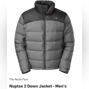 🌟The North Face Men's XL Nuptse 2 Puffer Jacket in Dark Gray